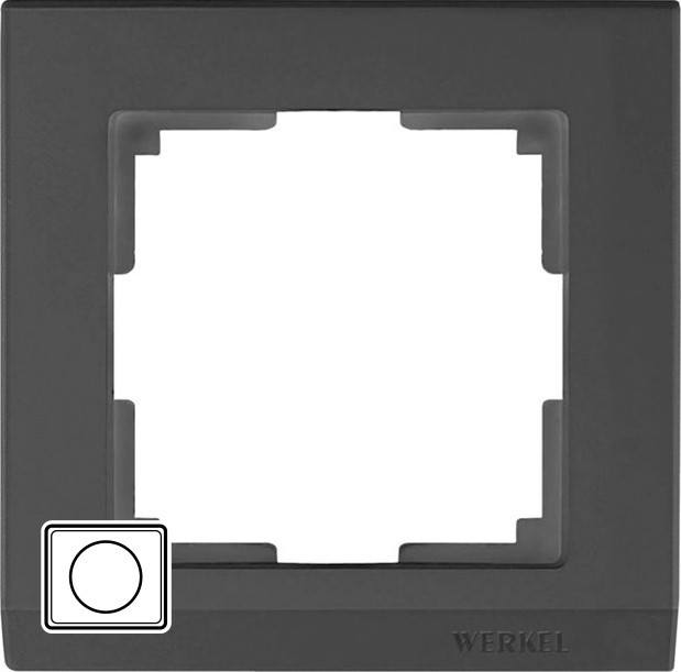 WL04-Frame-01-black / Рамка Stark на 1 пост (черный)