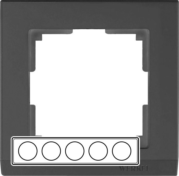 W0051808/ Рамка на 5 постов Stark (черный)
