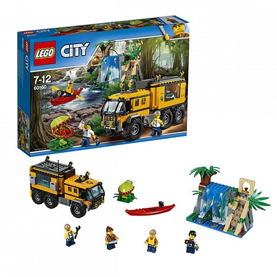 Конструктор Лего 60160 Передвижная лаборатория в джунглях LEGO City