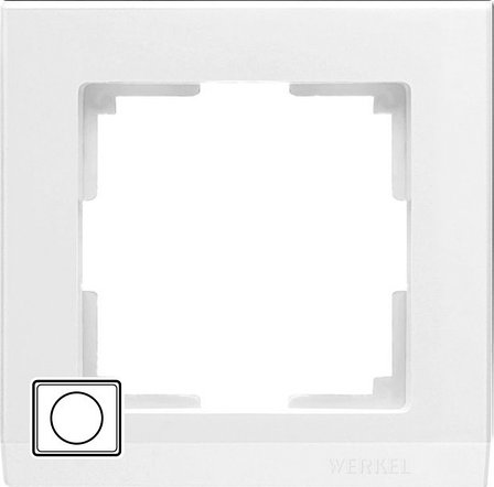 WL04-Frame-01-white / Рамка Stark 1 пост (белый), фото 2