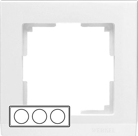 WL04-Frame-03-white / Рамка Stark 3 поста (белый), фото 2