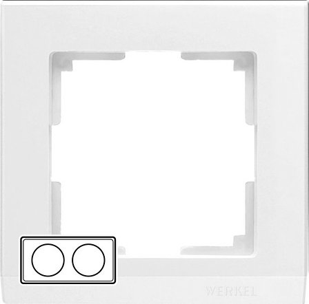 WL04-Frame-02-white / Рамка Stark 2 поста (белый), фото 2