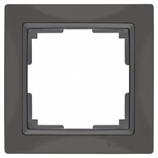 W0012007/ Рамка на 1 пост Snabb basic (серо-коричневый), фото 2