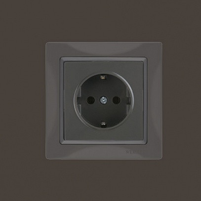 W0012007/ Рамка на 1 пост Snabb basic (серо-коричневый) - фото 4 - id-p65813226