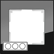 WL01-Frame-03 / Рамка Favorit на 3 поста (Черный, стекло)