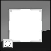 W0011108/ Рамка на 1 пост Favorit (черный,стекло)
