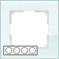 WL01-Frame-04 / Рамка Favorit на 4 поста (натуральное стекло)