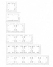 W0081101/ Рамка для двойной розетки Favorit (белый,стекло), фото 3