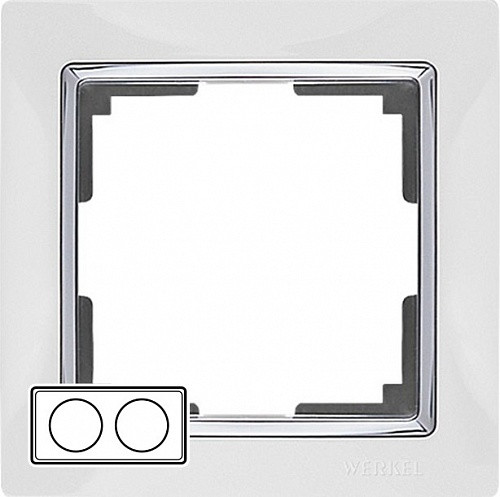 W0021901/ Рамка на 2 поста Snabb (белый/хром)