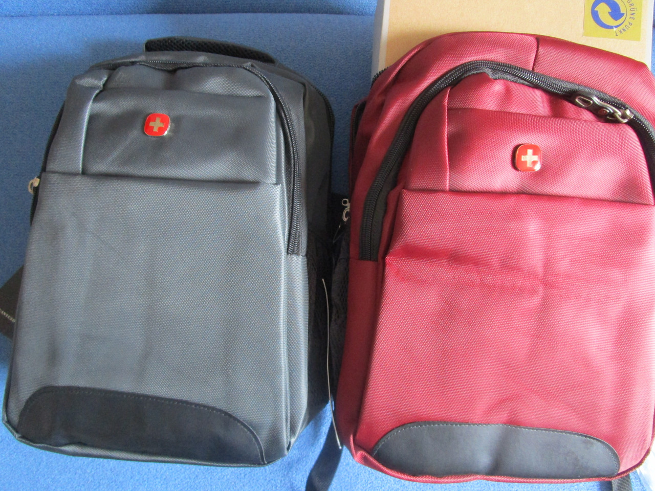 Рюкзак SwissGear с эрго-спинкой, непромокаемый (бордо и серый)37"25см - фото 2 - id-p65852932