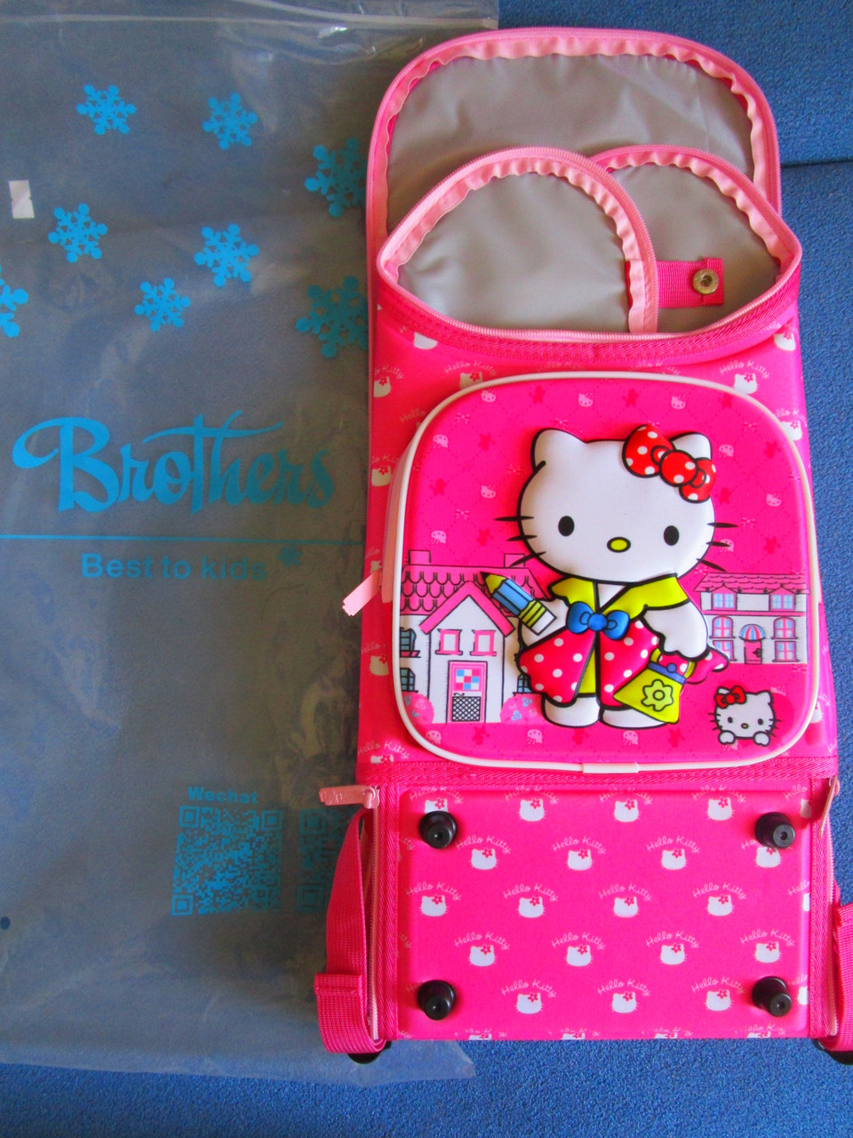 Рюкзак brothers "hello kitty" розовый, каркасный. - фото 2 - id-p65211331