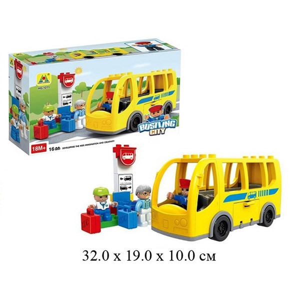 Конструктор Школьный автобус в коробке, аналог LEGO Duplo 