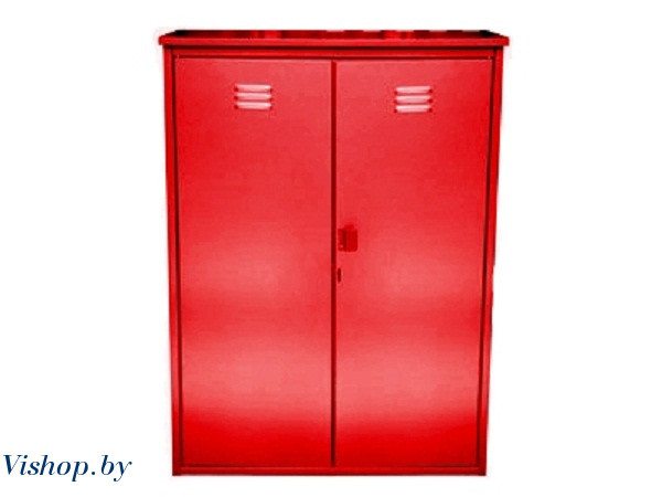 Шкаф для двух газовых баллонов (объемом до 50 л каждый) красный