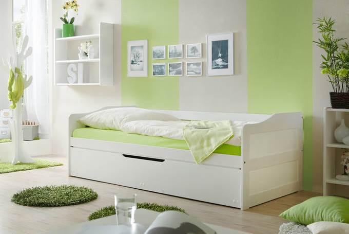 Кровать с дополнительным спальным местом "Лотос-1" цвет белый - фото 2 - id-p70034730