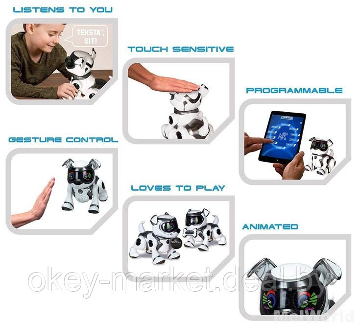 Интерактивный робот-щенок Teksta Robotic Puppy - фото 6 - id-p65888967