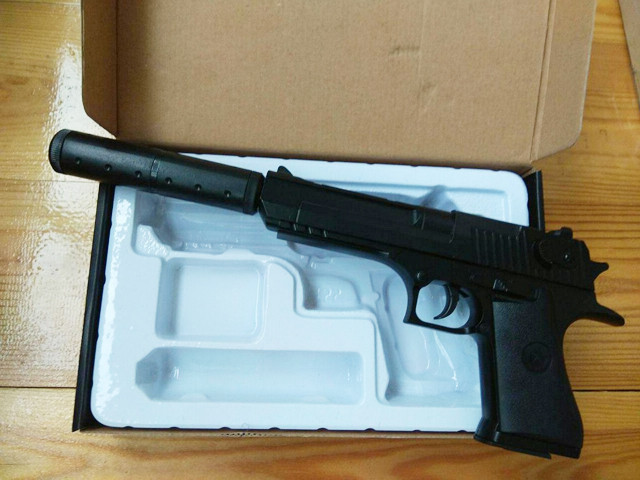 Пистолет детский с глушителем металлический пневматический Air Sport Gun K-111S - фото 5 - id-p65889023