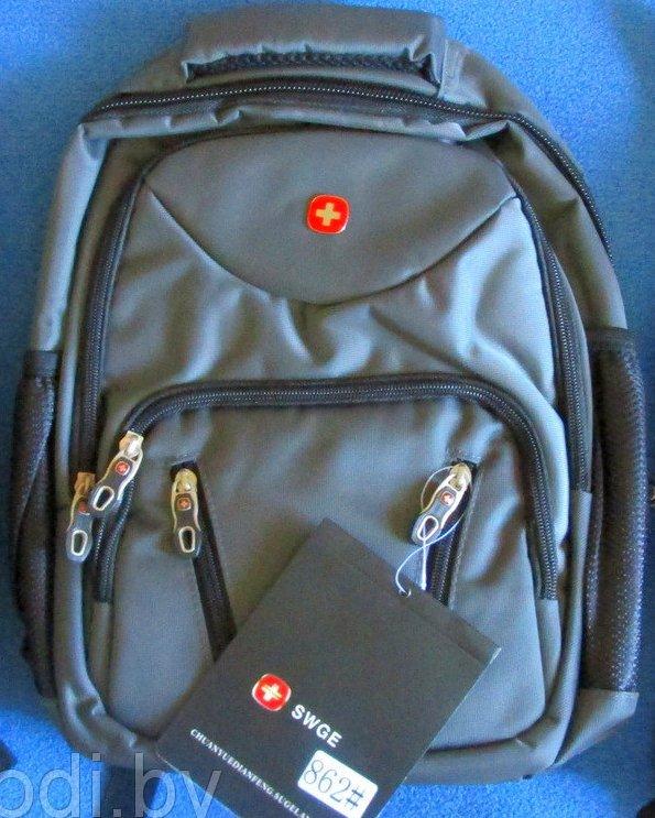 Рюкзак SwissGear 37"25см ортопед. черный и серый - фото 1 - id-p65852910