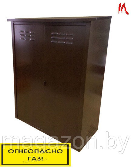 Шкаф для 2-х газовых баллонов, серый + наклейка - фото 6 - id-p65938135