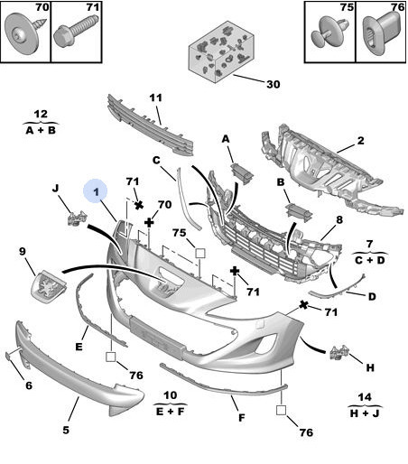 Пежо схема запчастей