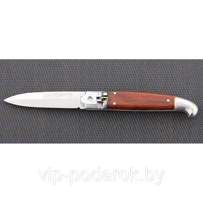 Автоматический складной нож Fox Classic Auto Pocket Engraved Bayonet Blade Palissander Wood