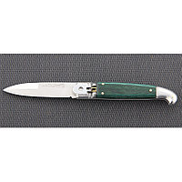 Автоматический складной нож Fox Classic Auto Pocket Engraved Bayonet Blade Green Colored Palissander Wood