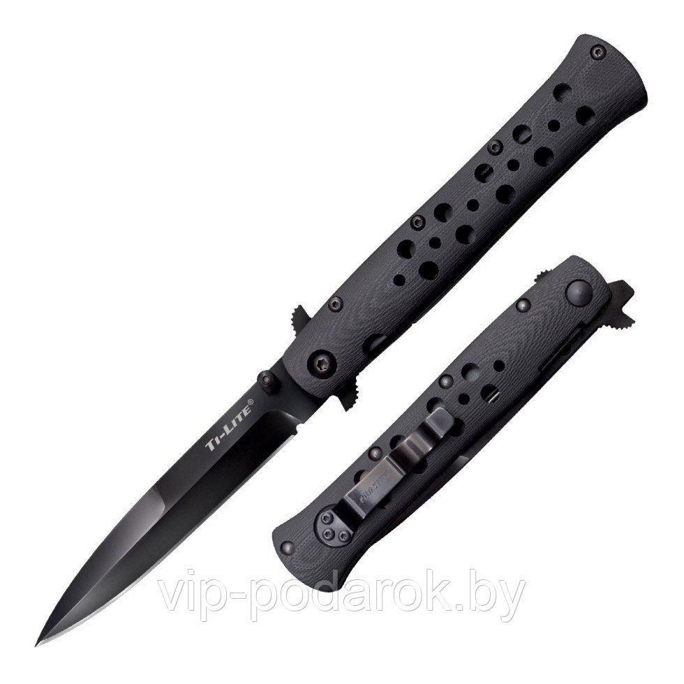 Складной нож Cold Steel Ti-Lite 4' Black - фото 1 - id-p65945930