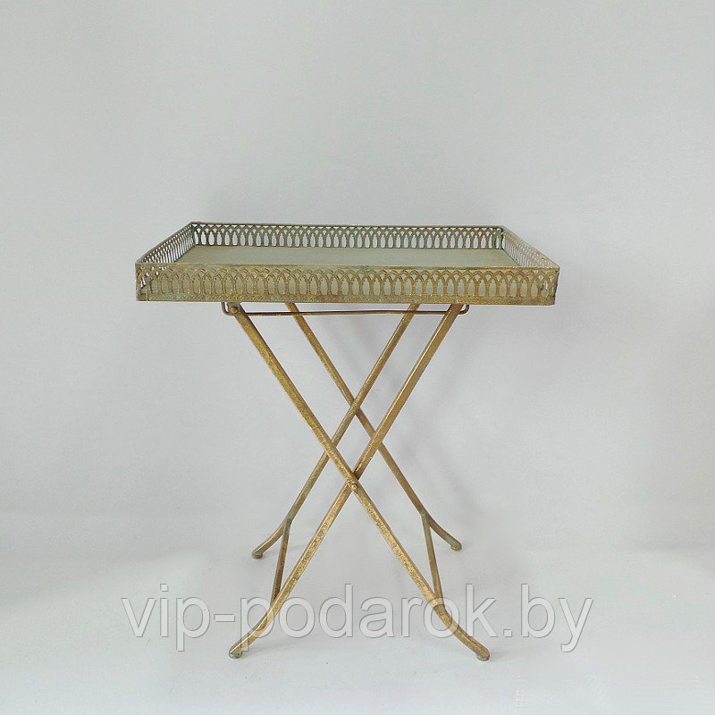Столик складной декоративный, золотая патина - фото 1 - id-p65946161