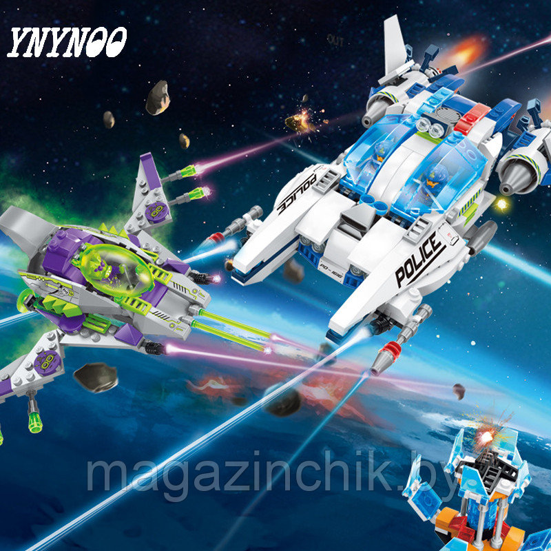 Конструктор 1616 Брик Полицейский космический корабль 517 дет., аналог LEGO (Лего) - фото 2 - id-p65963467