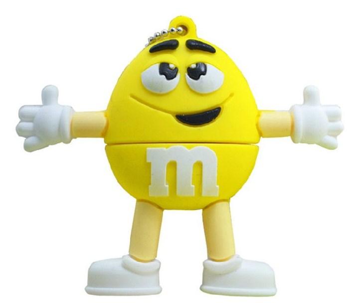 Флешка M&M s желтый 16 gb - фото 1 - id-p65983163