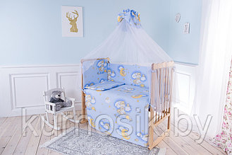 Комплект в кроватку 4 пр. Нежность (Баю Бай) голубой