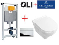 Инсталляция Oli 74 Plus с безободковым унитазом Villeroy & Boch O.novo 5660HR01