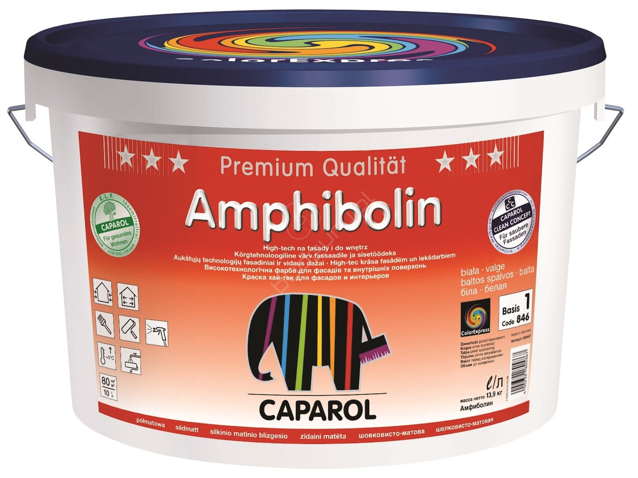 Краска Caparol Amphibolin E.L.F. (B1) 10л, Германия
