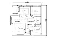 Проект жилого одноэтажного современного дома