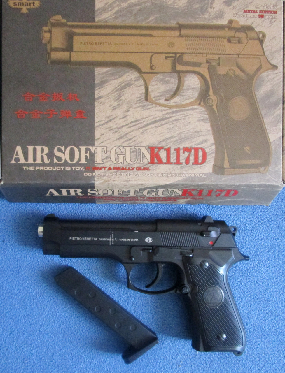 Пистолет игрушечный Air Soft Gun K117 Beretta 92-Беретта Air Soft Gun К 117 - фото 3 - id-p66075794