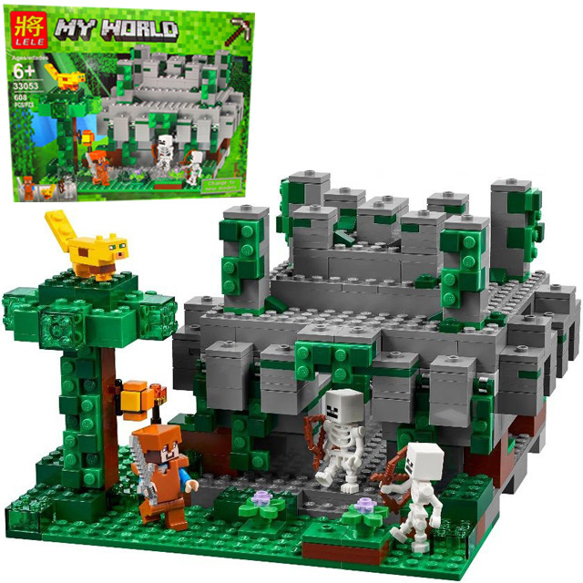 Конструктор LELE My World 33053 Храм в джунглях (Аналог LEGO Minecraft 21132) 608 деталей - фото 1 - id-p66151320