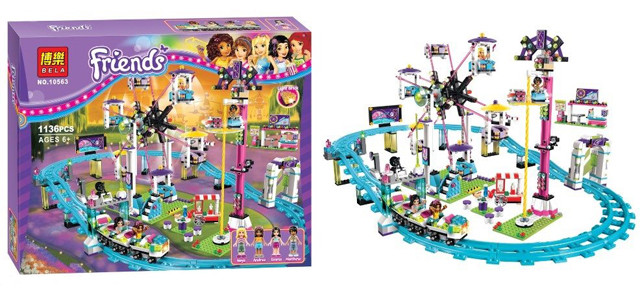 Конструктор Bela Friends 10563 "Парк развлечений: Американские горки" (аналог LEGO Friends) 1136 деталей