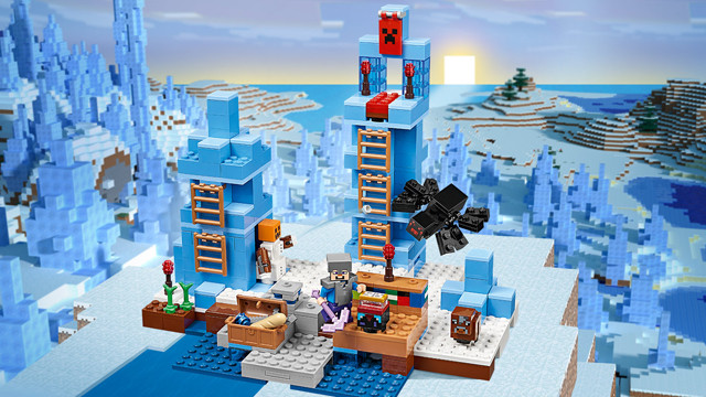 Конструктор TENMA My World TM7412 Ледяные шипы (Аналог LEGO Minecraft 21131) 413 деталей - фото 4 - id-p66151479