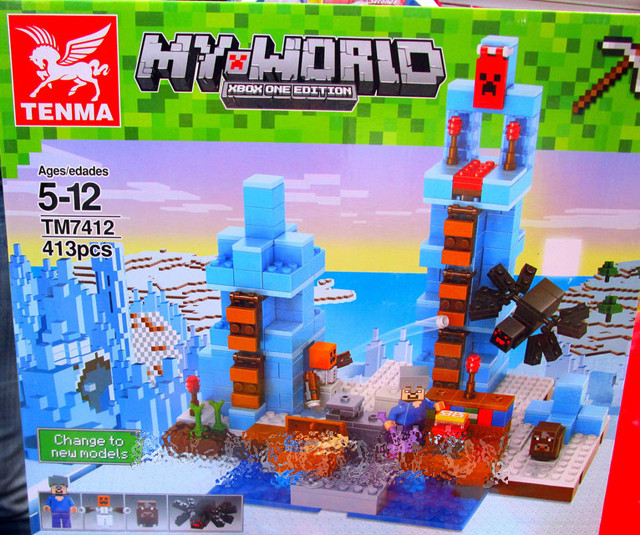 Конструктор TENMA My World TM7412 Ледяные шипы (Аналог LEGO Minecraft 21131) 413 деталей - фото 5 - id-p66151479