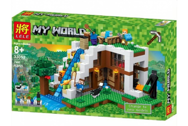 Конструктор Lele 33052 My World База на водопаде (аналог Lego Minecraft 21134) 744 детали - фото 4 - id-p66151896