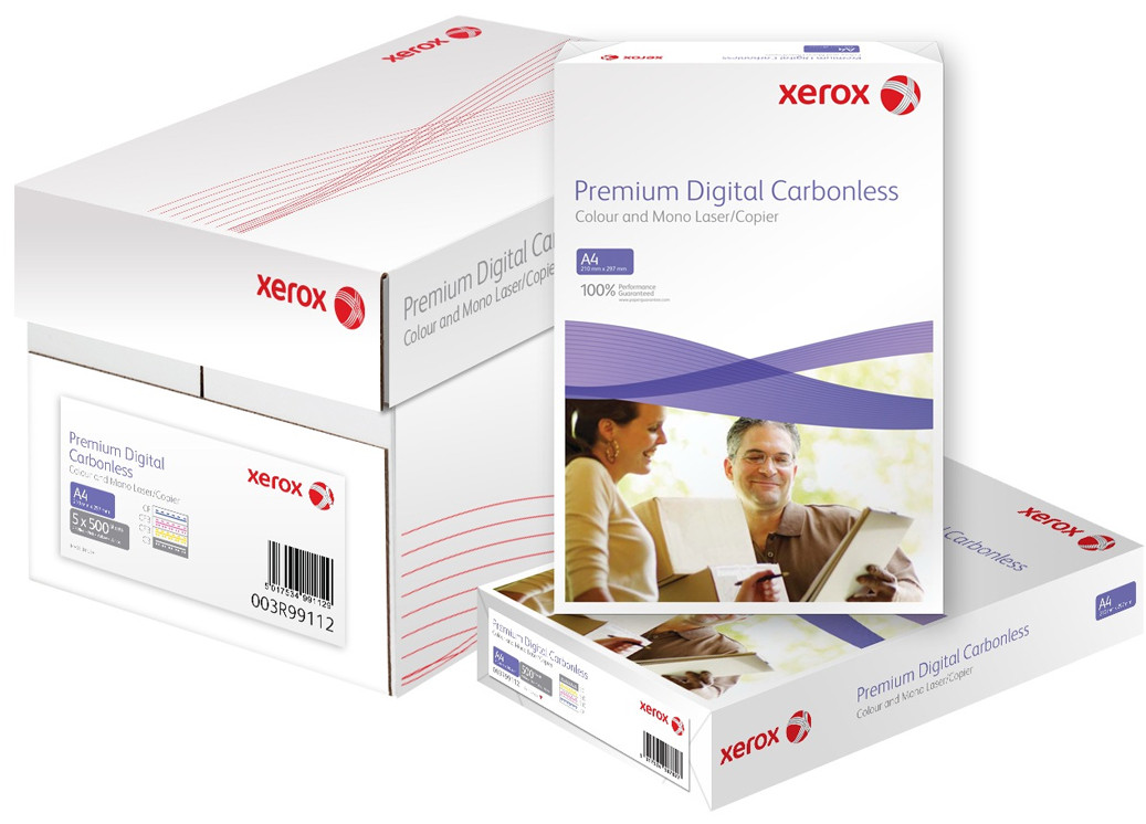 Самокопирующая бумага XEROX Premium Digital Carbonless A4 4S, белый, желтый, розовый, голубой (500л) - фото 1 - id-p66169367