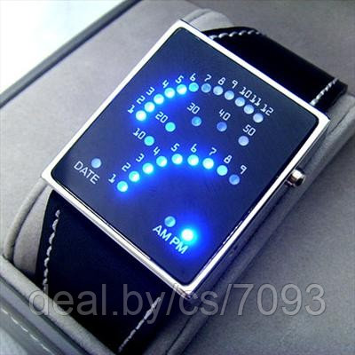 Часы наручные светодиодные 29 BLUE LED DIGITAL WATCH W-6