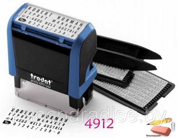 Штамп самонаборный Trodat 4912, 4 строки