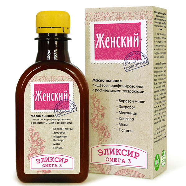 Масло льняное Женский эликсир, Компас Здоровья, 200 мл