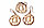 Комплект  бижутерии серьги и кольцо «Беж», фото 3