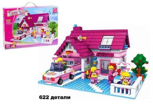 Конструктор Дом с гаражом из серии Страна чудес 24901 Ausini 622 детали аналог Лего (LEGO) - фото 2 - id-p66268265
