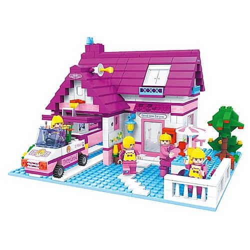 Конструктор Дом с гаражом из серии Страна чудес 24901 Ausini 622 детали аналог Лего (LEGO) - фото 3 - id-p66268265