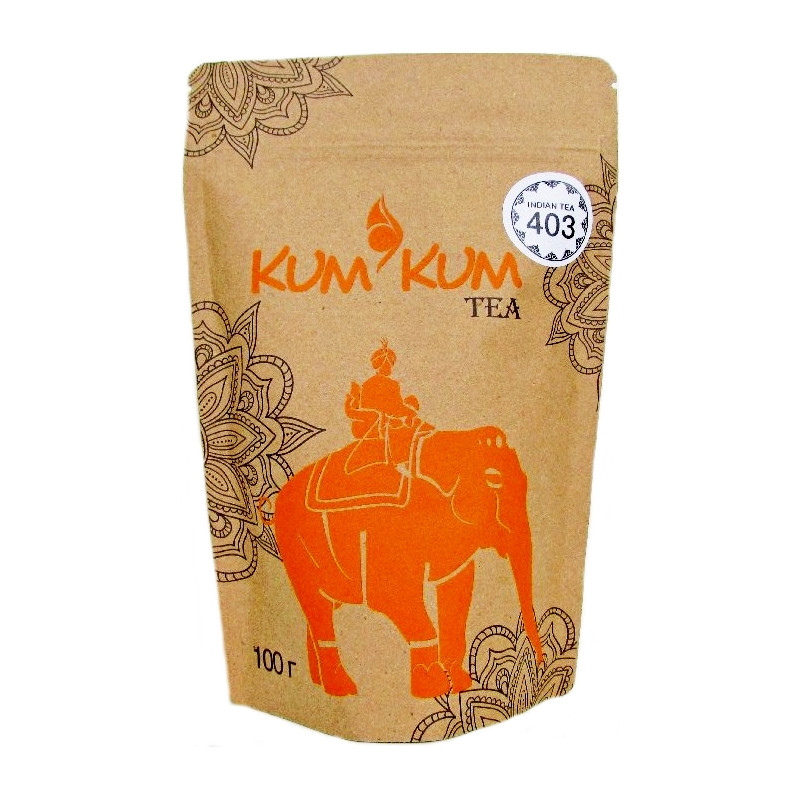 Чай Черный «АССАМ» (KUM KUM ТЕА 403), 100г – настоящий индийский чай