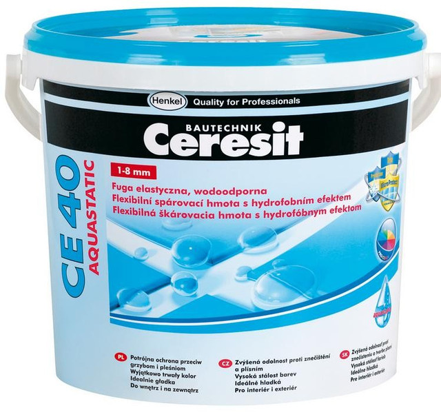 Фуга цементная Ceresit CE-40 5 кг (РБ): белый, серый и антрацит