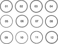 Образцы окантовок для печатей