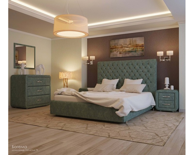 Кровать Богема velvet lux 22 - фото 3 - id-p66331504